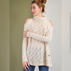 Urban Outfitters Cream Off-the-Shoulder Sweater